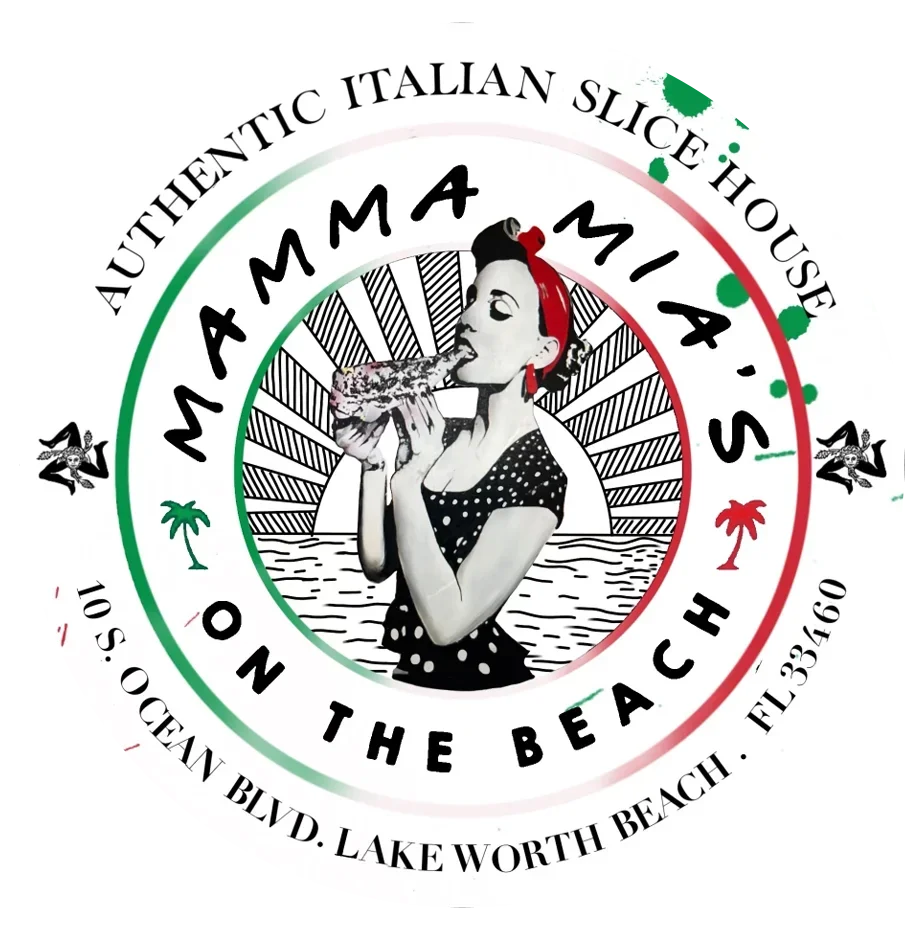 Logo of Mamma Mia's Italian Slice House on the beach