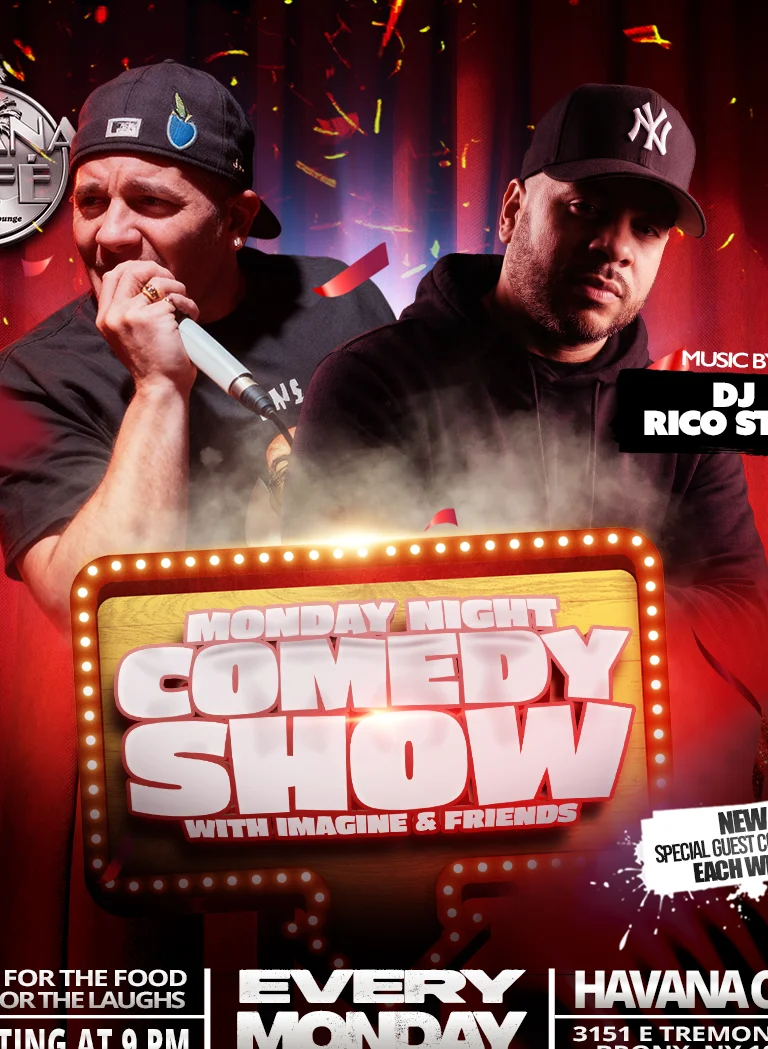 Comedy night event at Havana Cafe featuring live performances and music