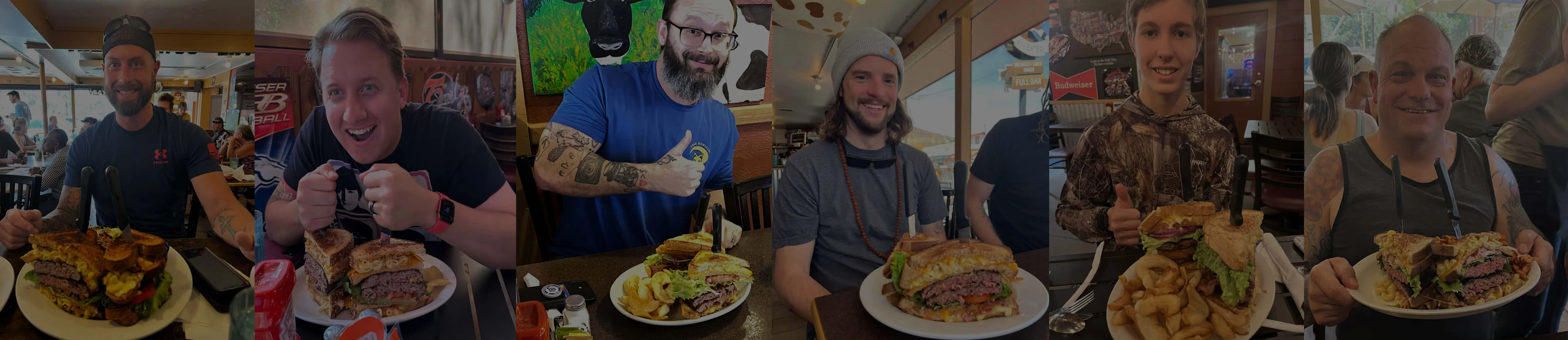 Delicious gourmet burgers served in a lively restaurant setting