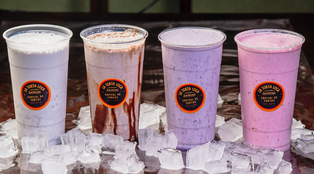 Refreshing Mexican aguas frescas in colorful cups