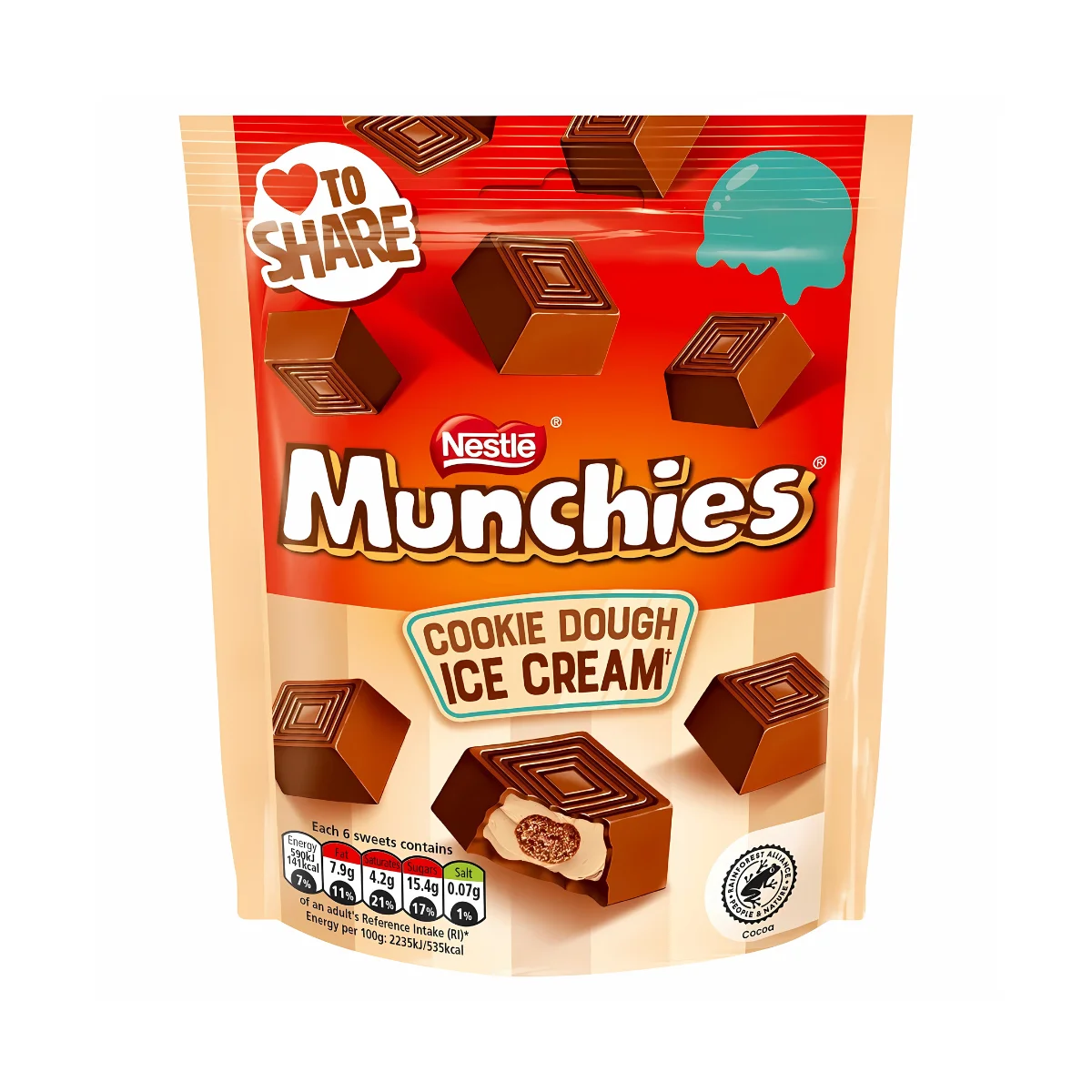 Munchies Cookie Dough Ice Cream Pouch 97 G
