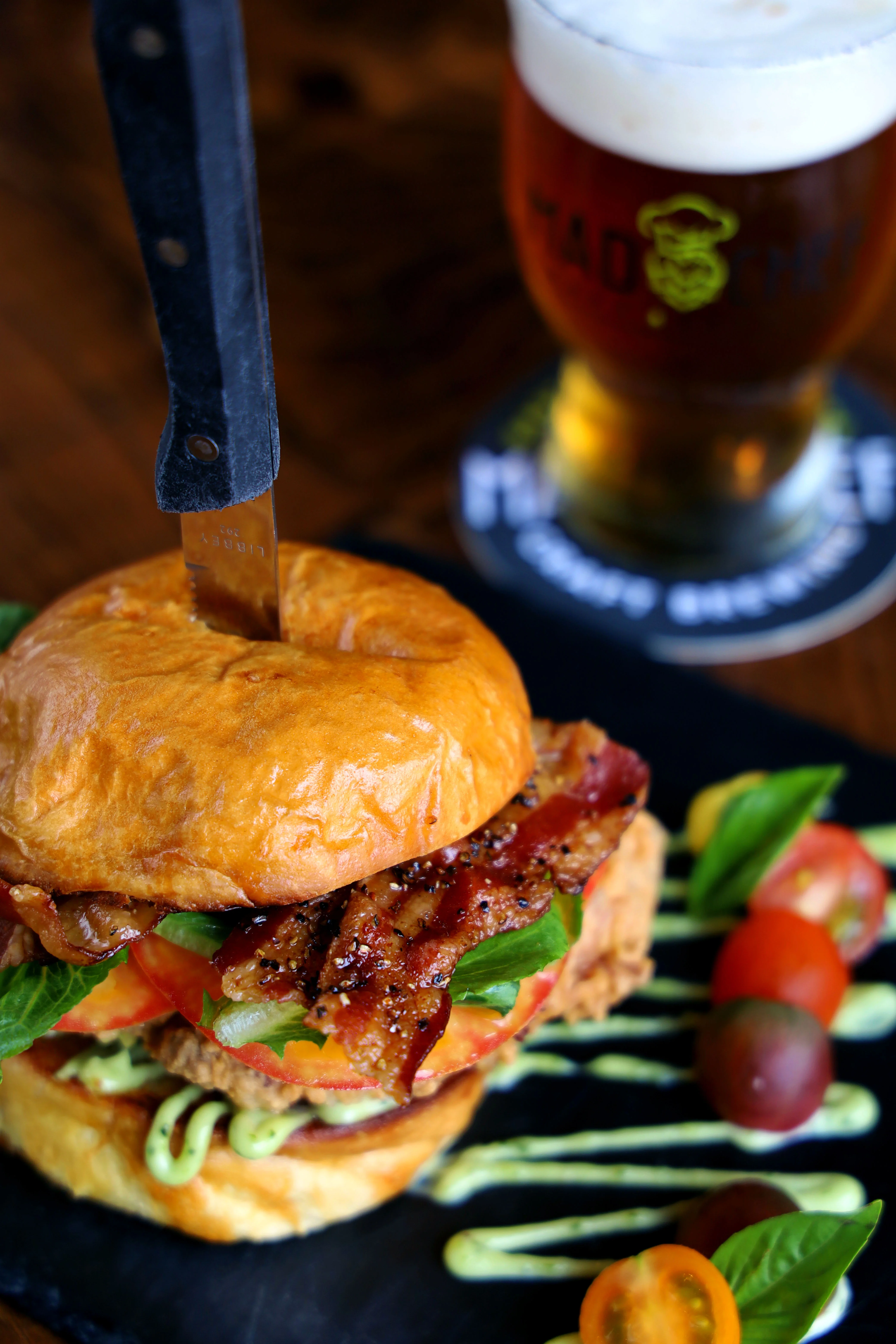 Southern fried chicken sandwich with gravy