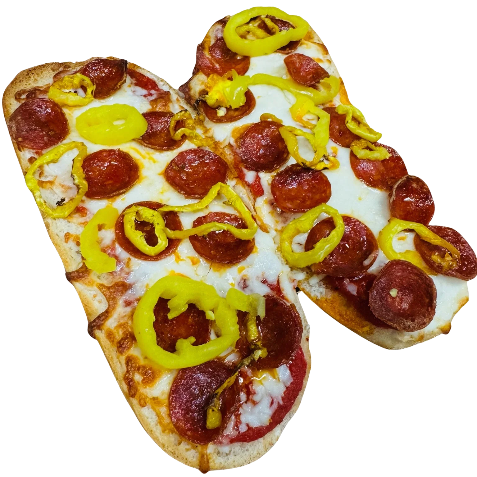 Pizza Sub, Sauce, Cheese, Pepperoni, Banana Pepper
