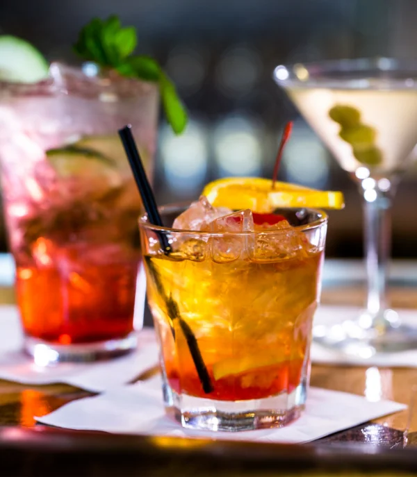 A beautifully arranged table with delicious dishes and drinks.