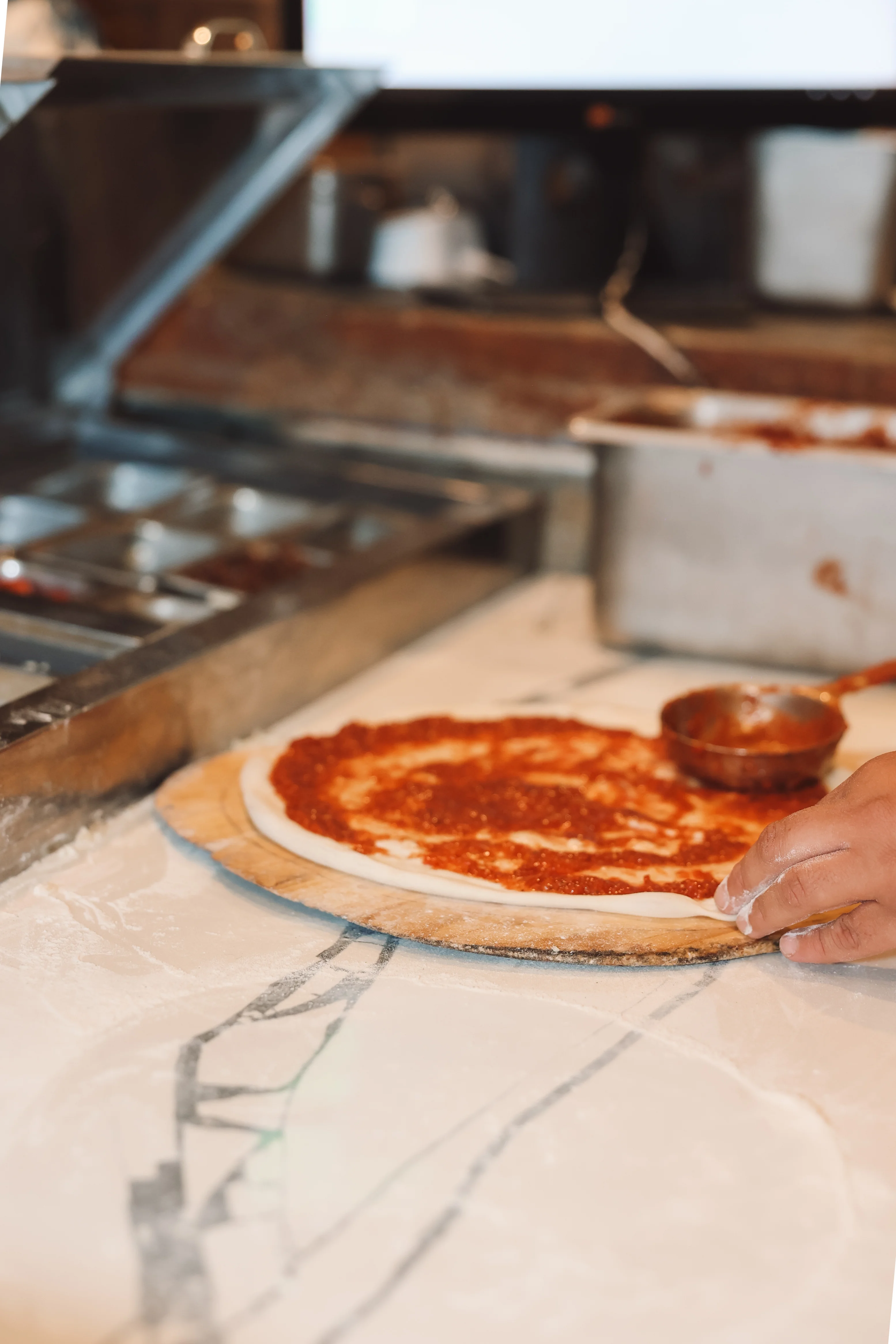 Italian calzone stacked on white plates