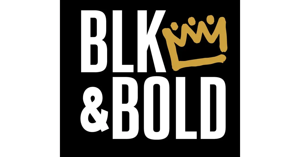 BLK & BOLD coffee brand logo with crown design
