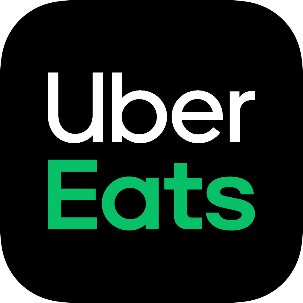 Uber Eats logo on a black background