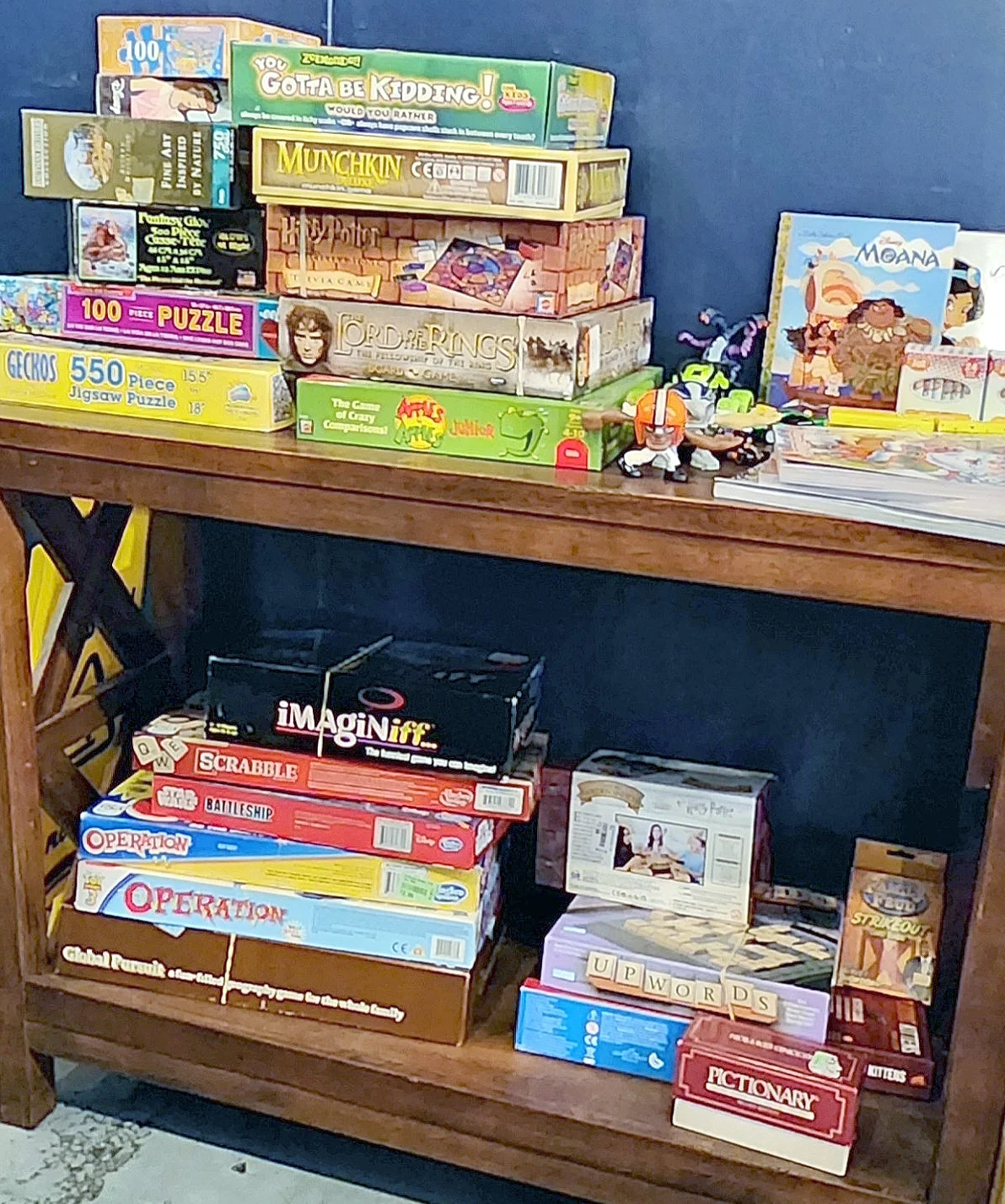 Events, board games, table top play, and cards