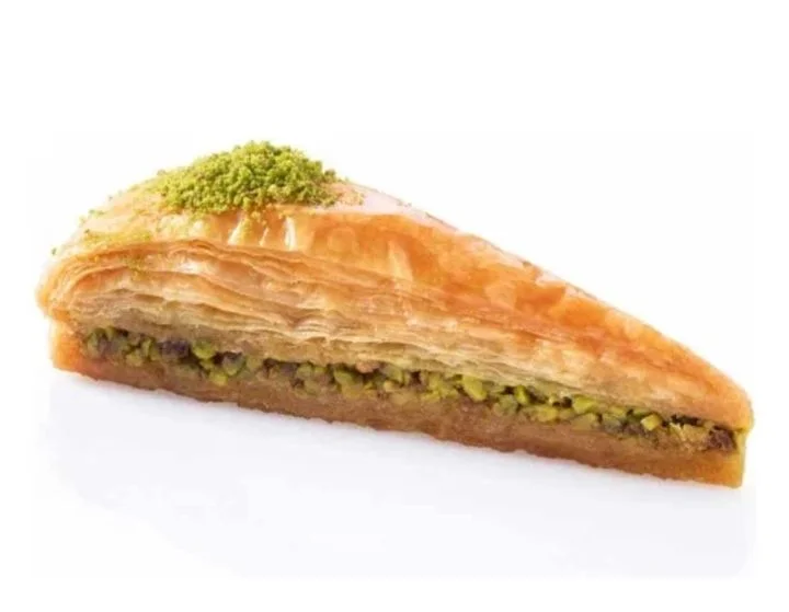 Nutty large pistachio baklava at Sufrat Grill.