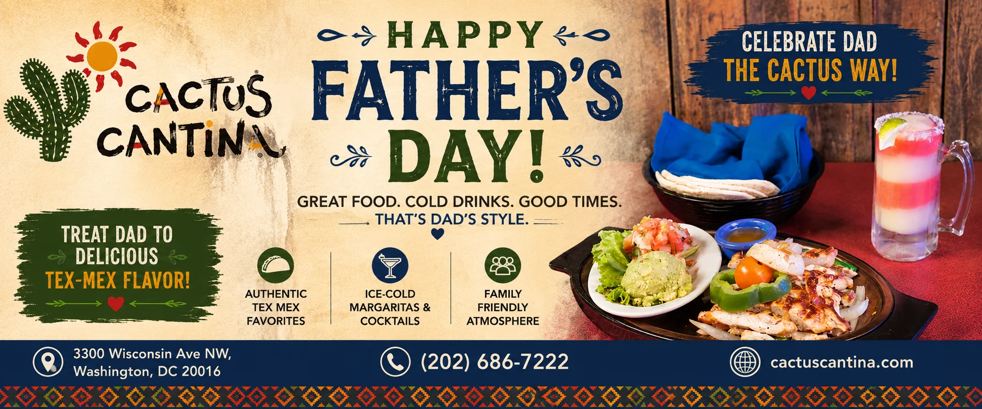 Festive Tex-Mex feast for Father's Day celebration