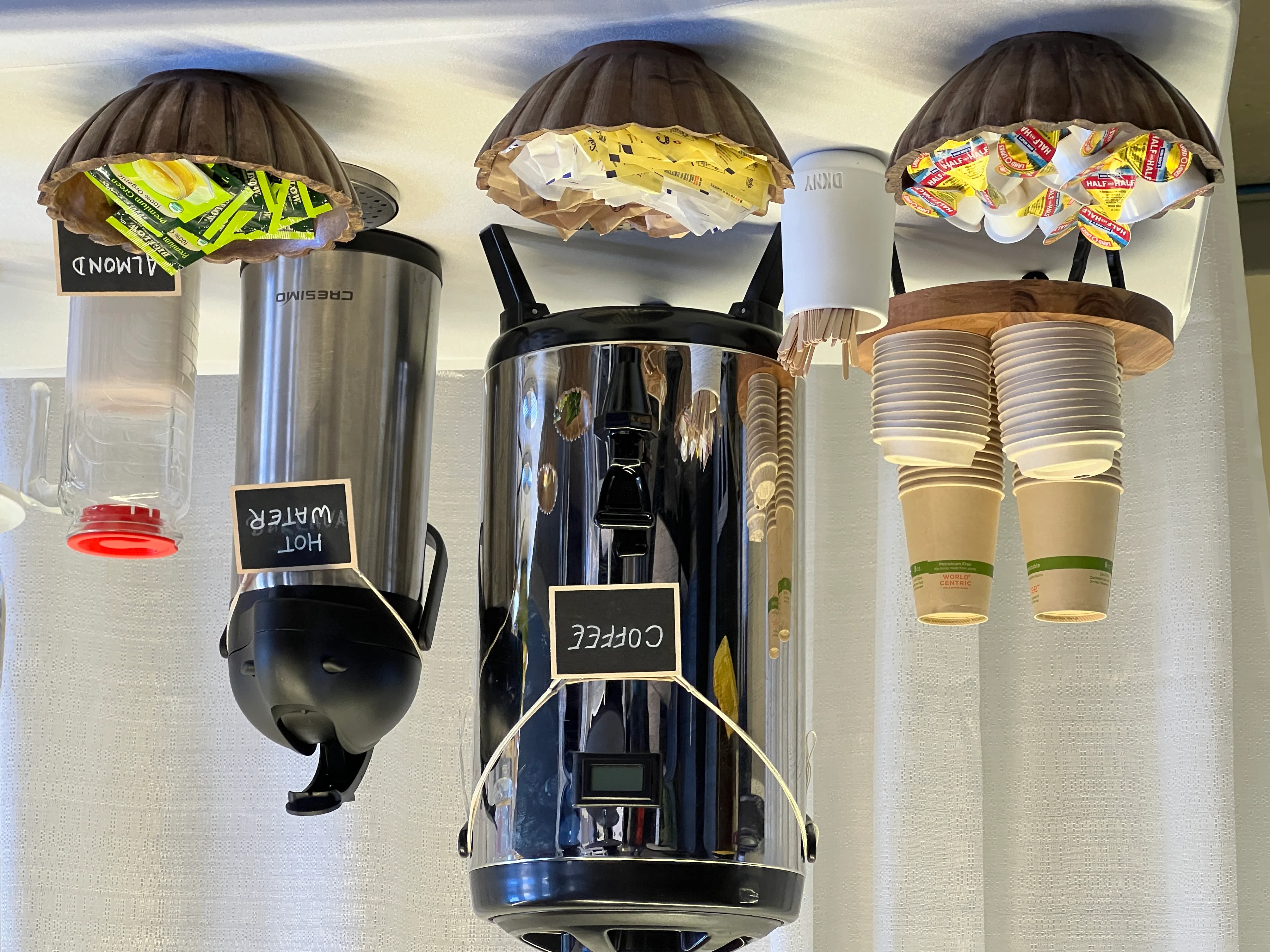 A coffee service event off site with snacks 
