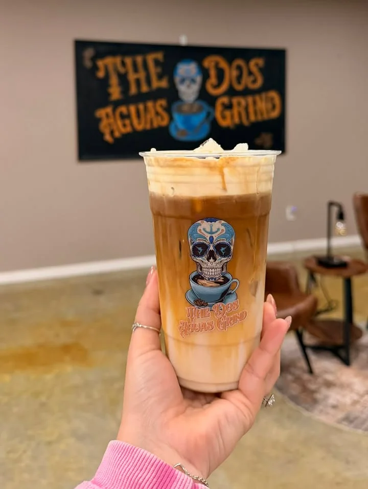 Iced coffee drink from The Dos Aguas Grind