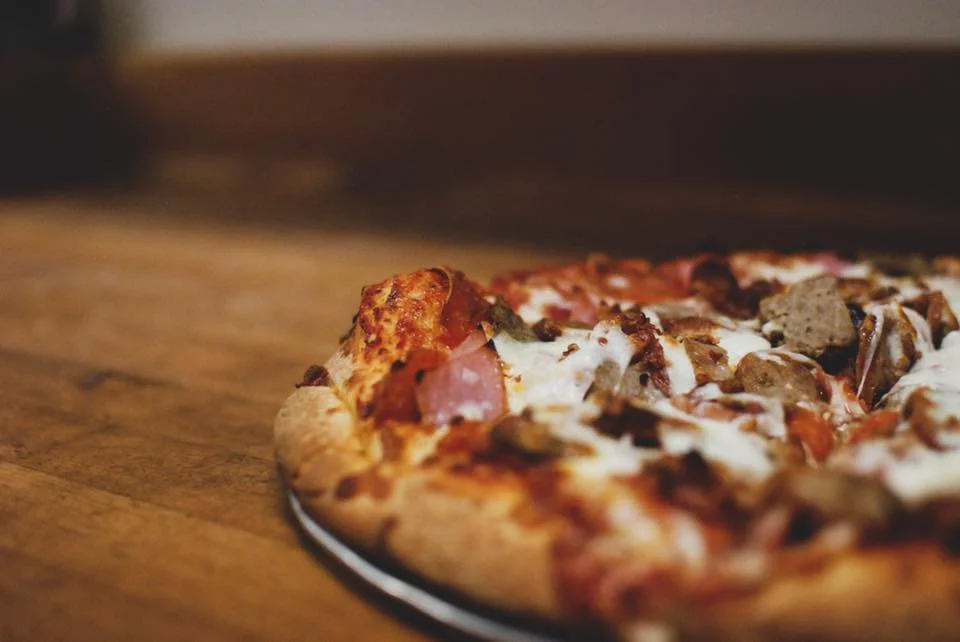 Delicious pepperoni pizza with melted cheese