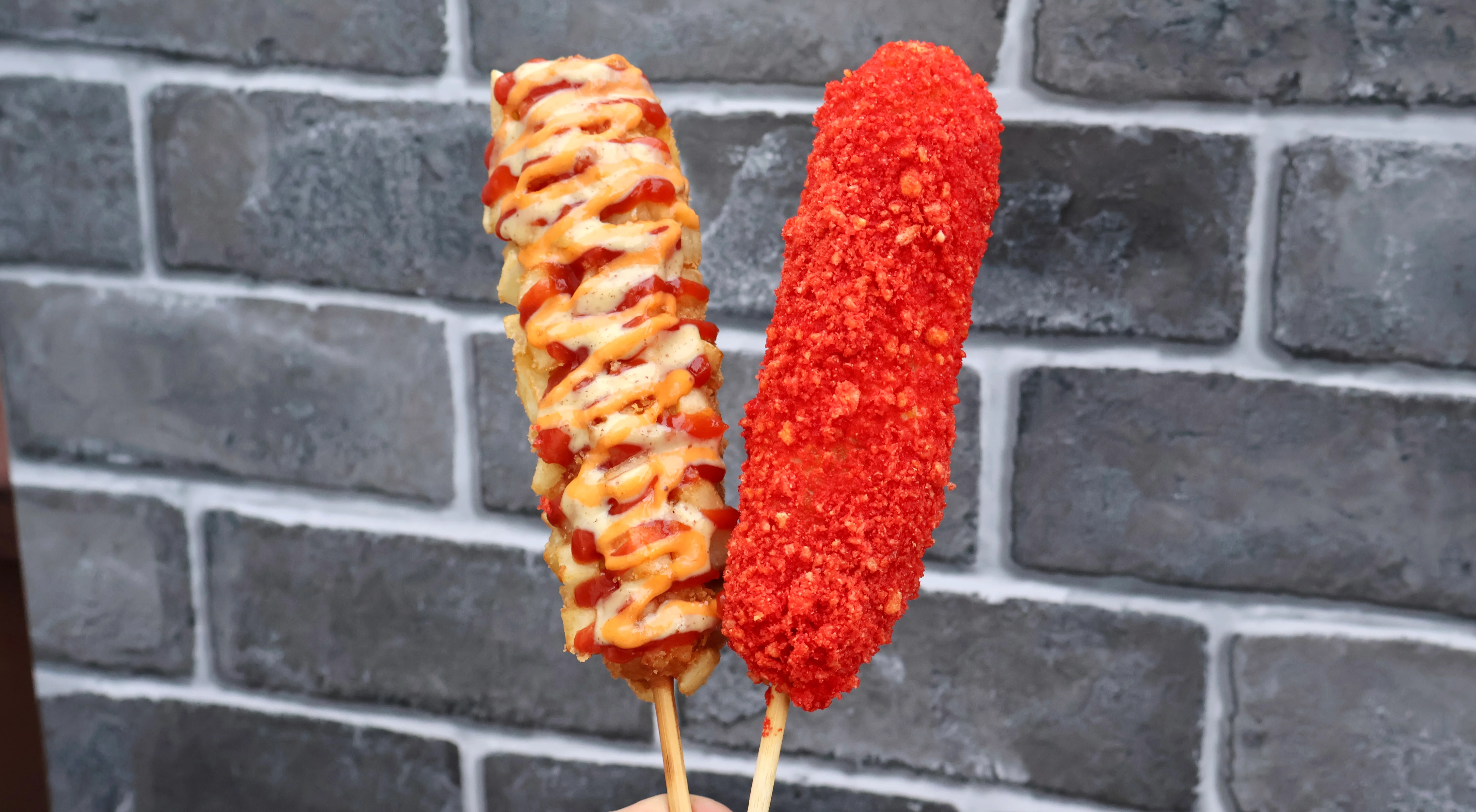 Hot cheetos corn dog
