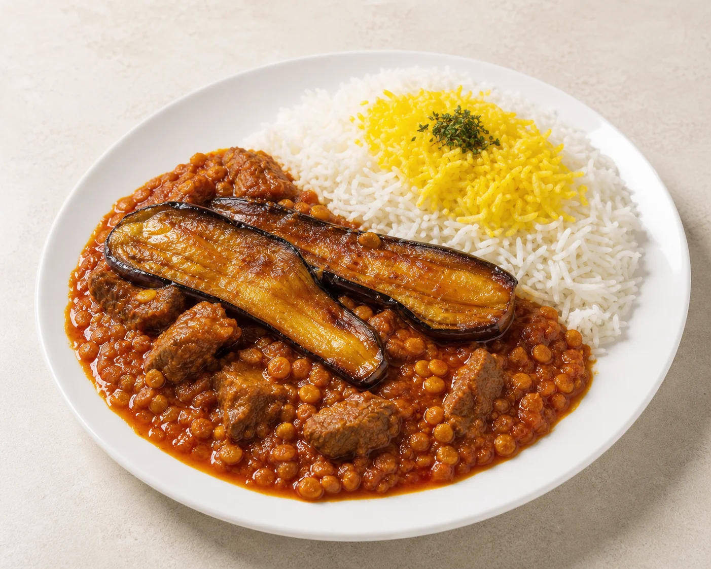 Gheymeh Stew with Rice