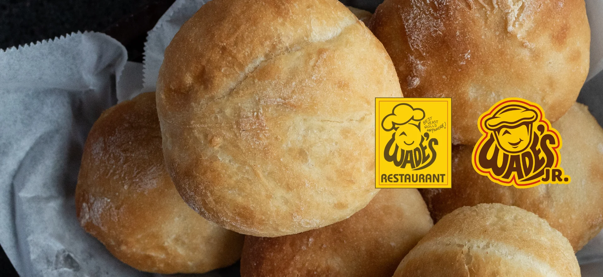 Freshly baked Southern-style rolls in a basket