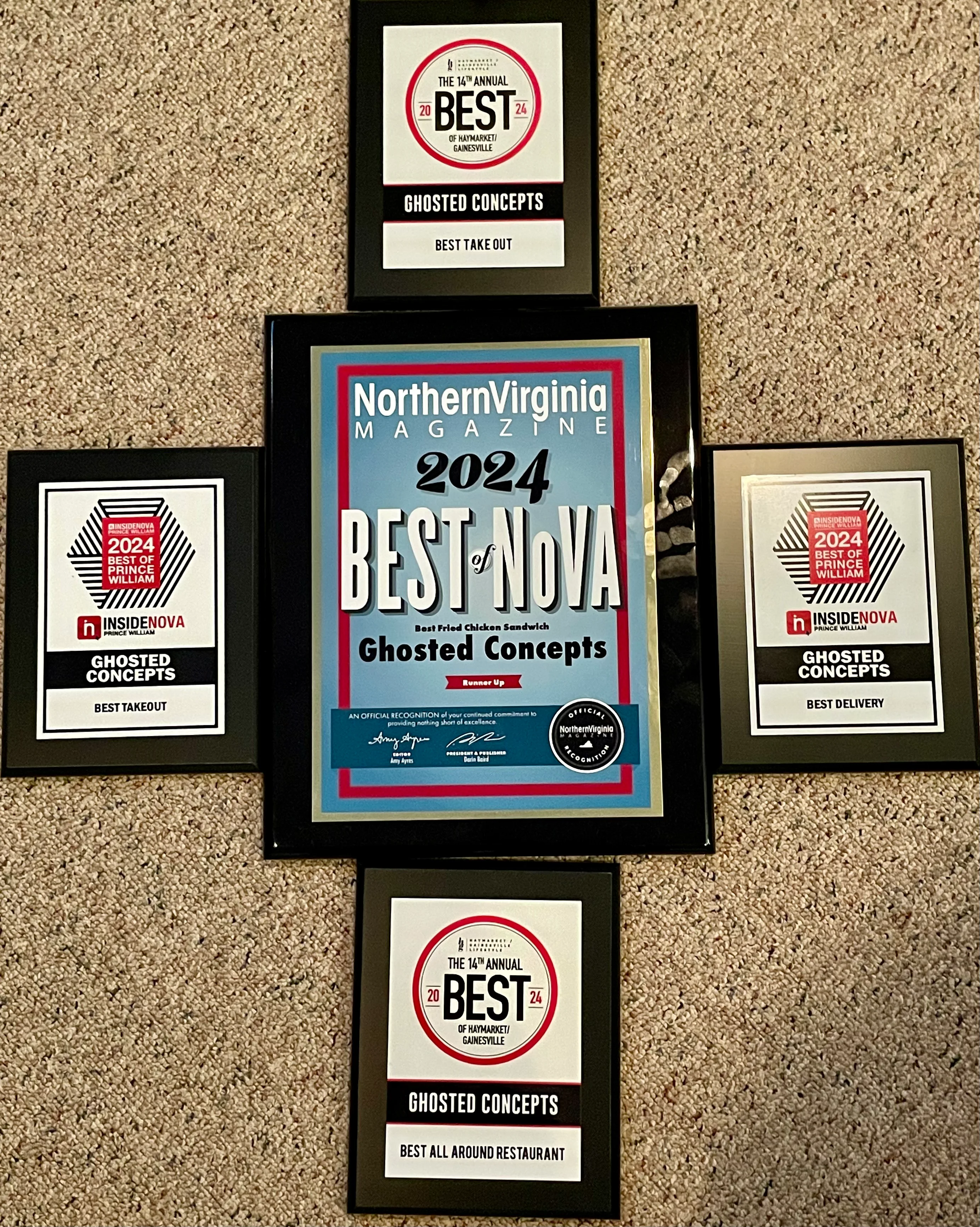 Awards and accolades for Ghosted Concepts restaurant in Northern Virginia