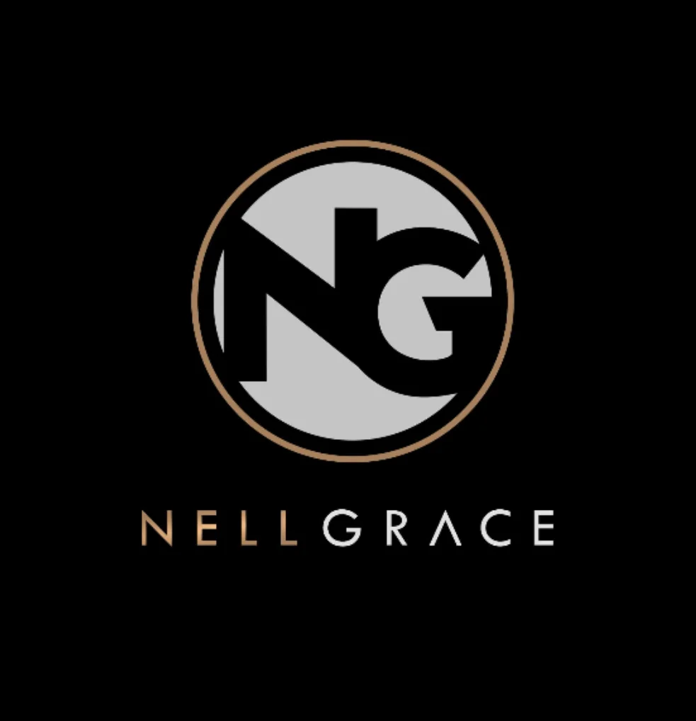 Logo design for Nell Grace restaurant featuring stylized initials NG