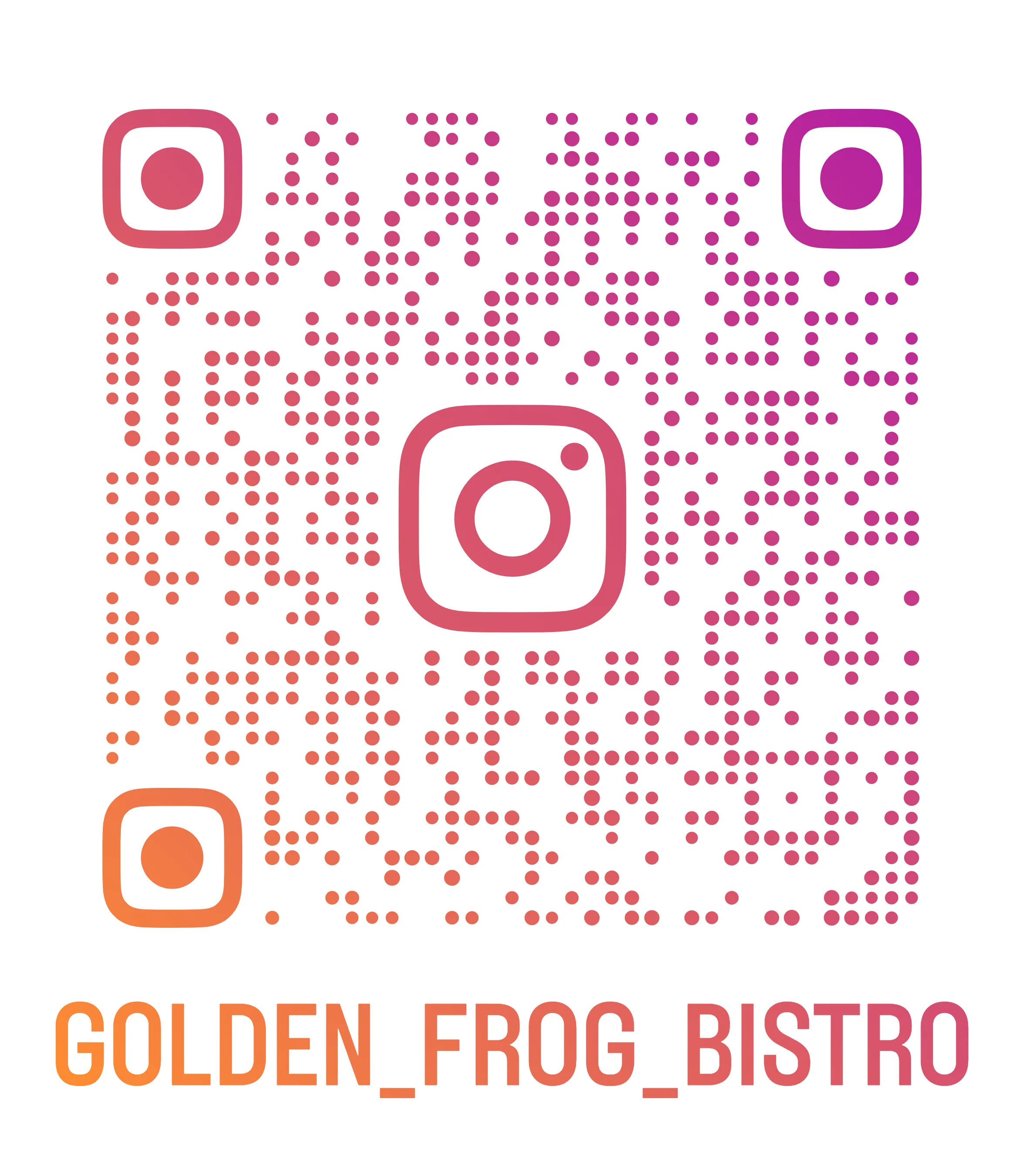 Instagram QR code for Golden Frog Bistro