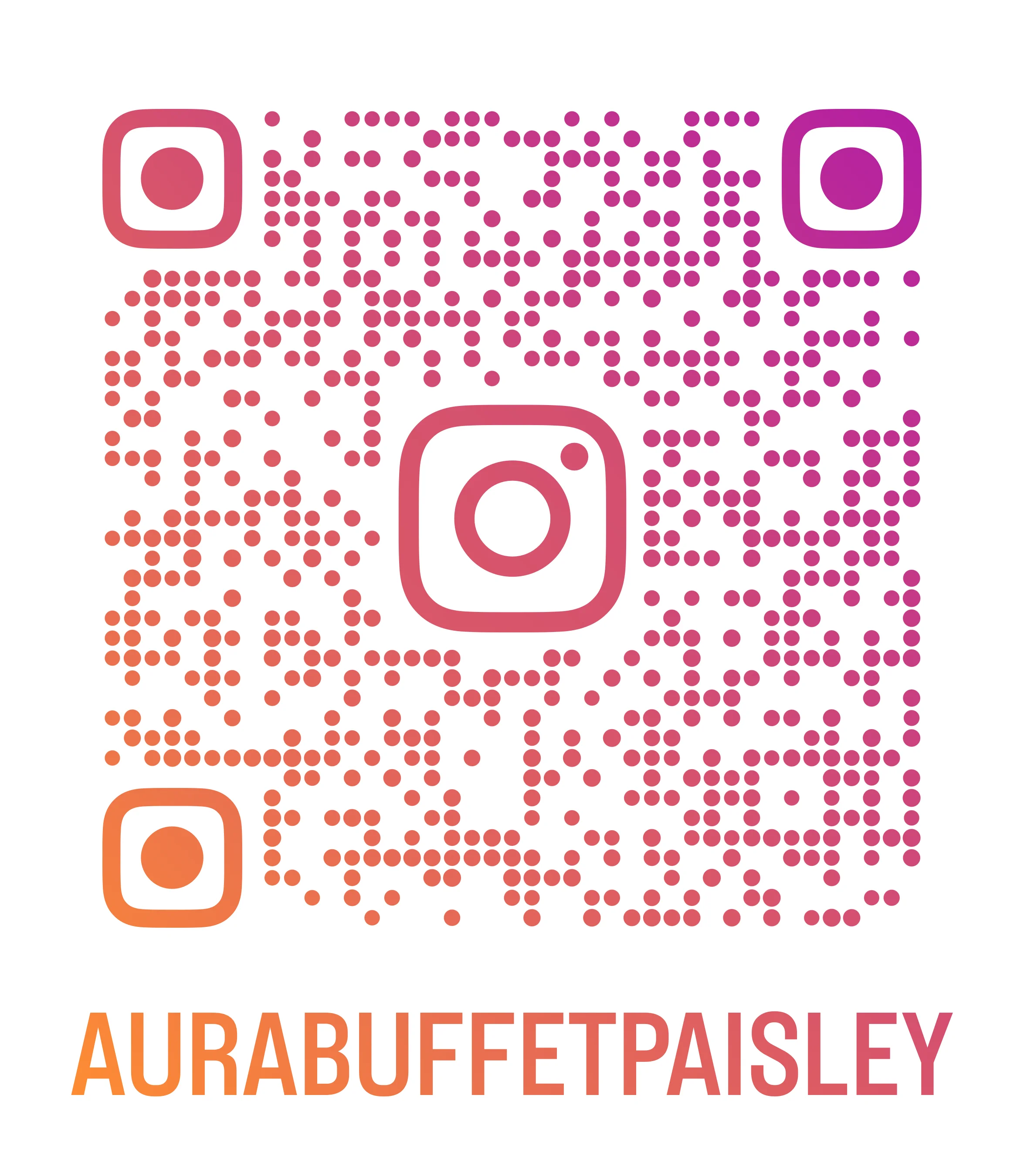 Instagram QR code for Aura Buffet Paisley