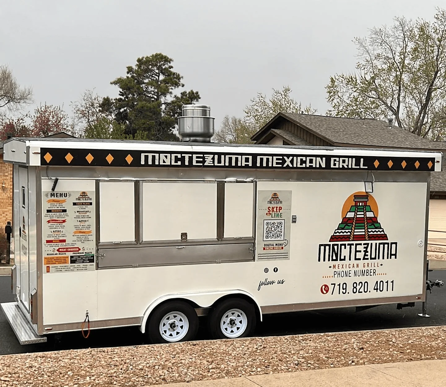 Mobile food truck serving Mexican cuisine