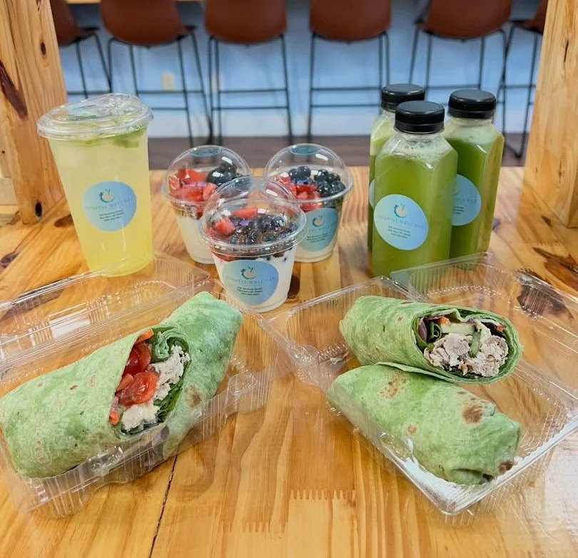 Assorted healthy bowls from a coastal wellness bar