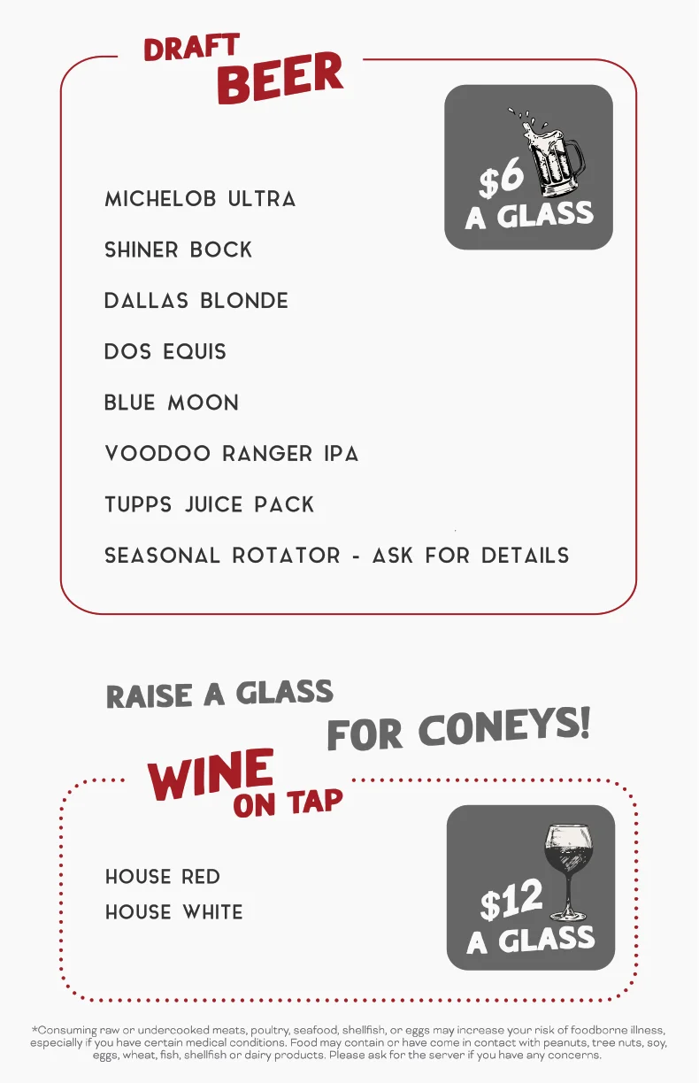 Menu page featuring various food items and prices.
