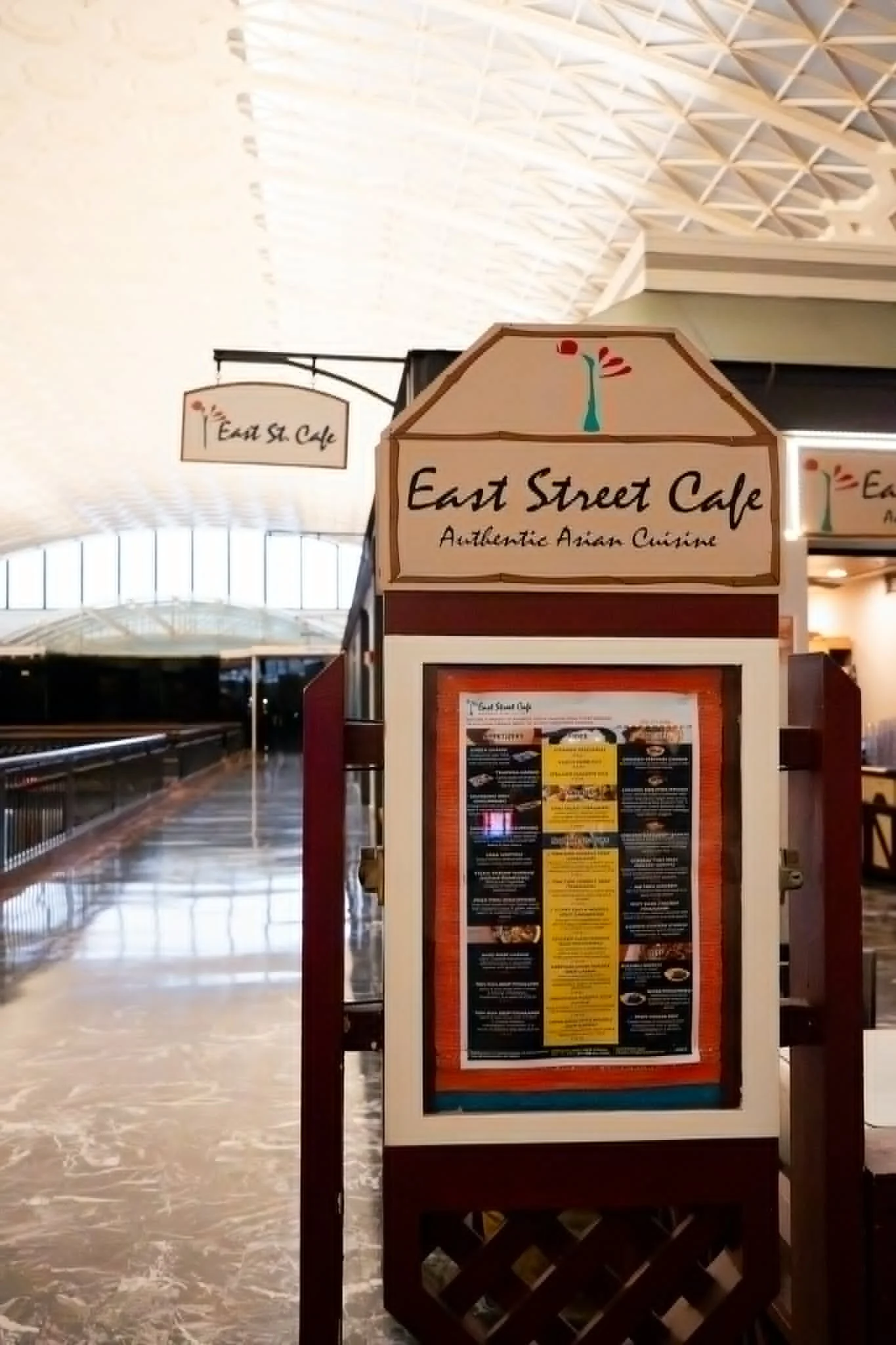 East Street Cafe sign showcasing authentic Asian cuisine