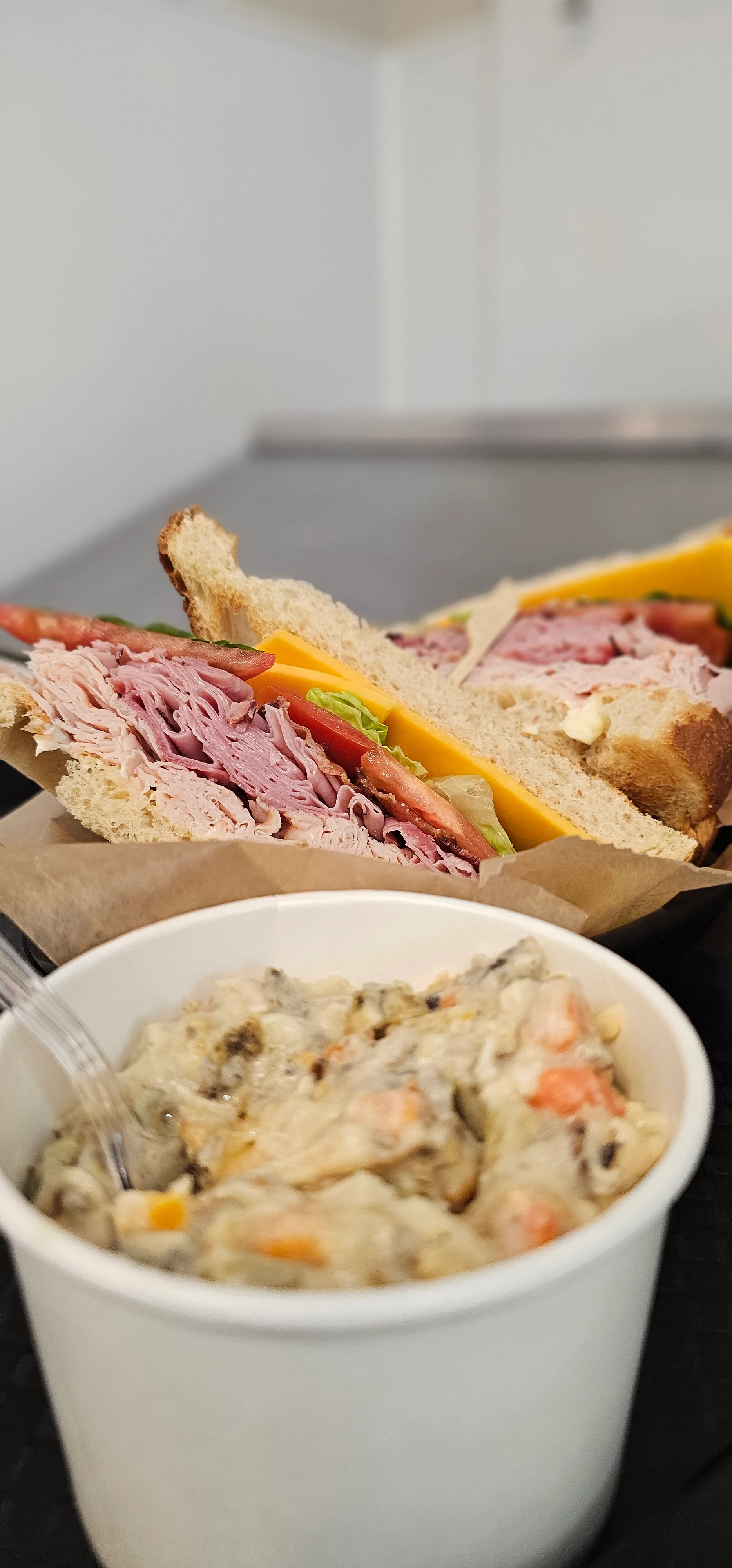 Classic deli sandwich with coleslaw