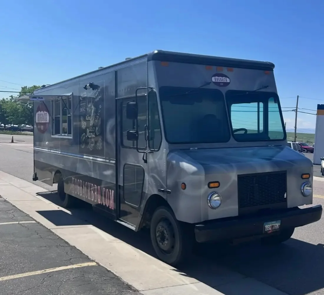 Food truck serving diverse street food