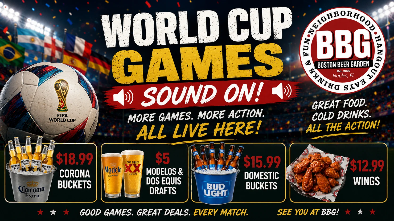 USA World Cup watch party promotional poster