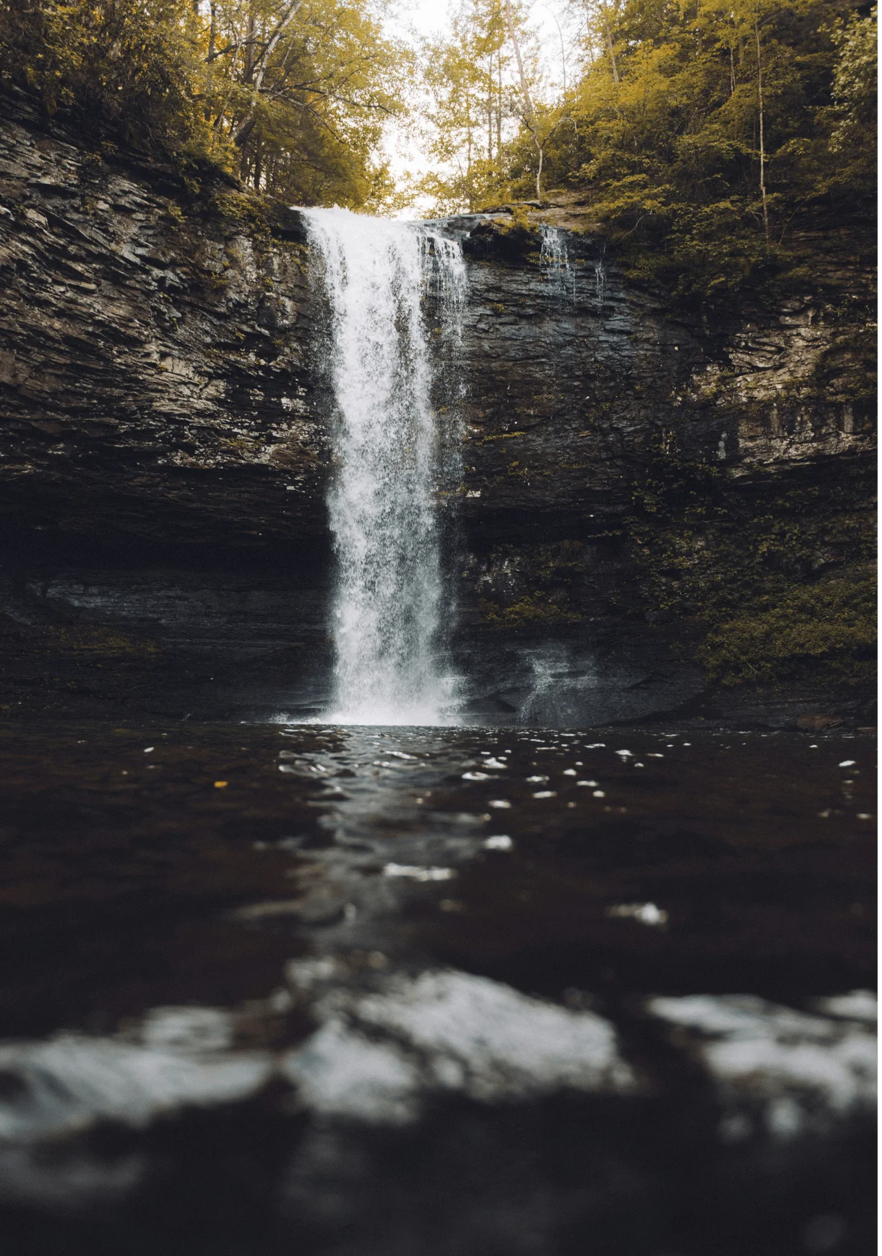 cloud land canyon waterfall