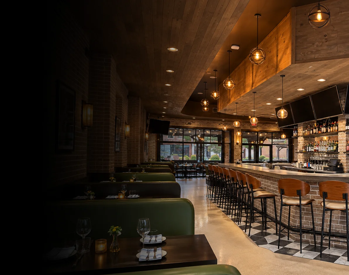 Dining room and bar inside Tavolina 44 in Cinco Ranch