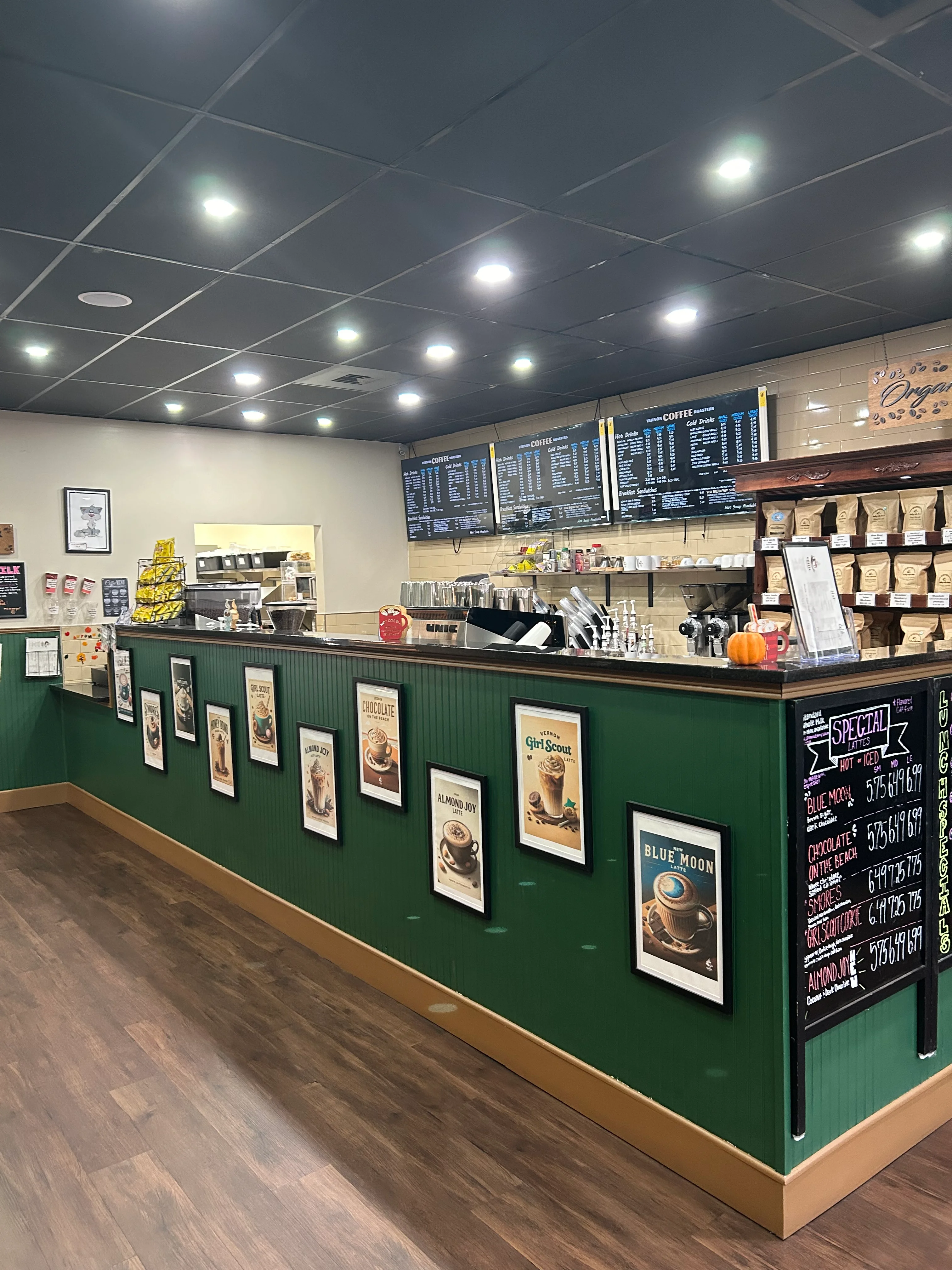 The inside of the Vernon Coffee Restaurant
