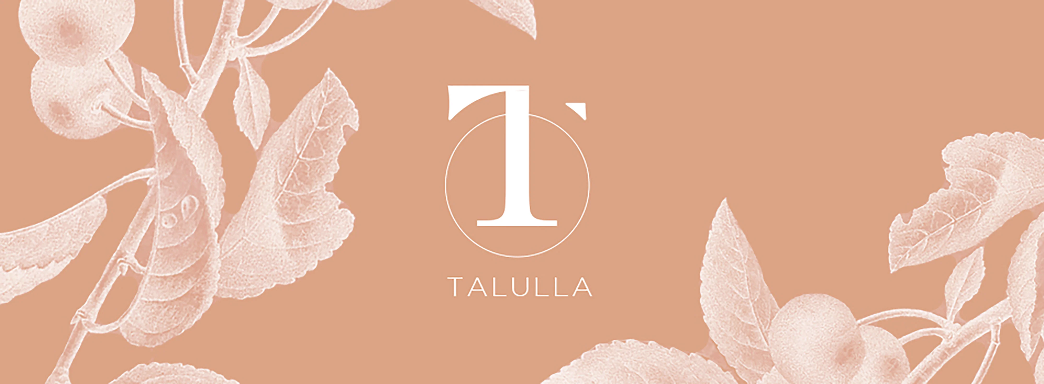 Elegant logo design for Talulla restaurant with botanical elements