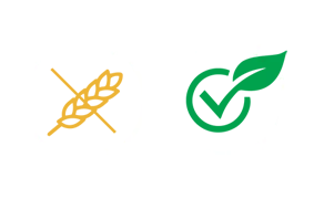 Colorful logo featuring food elements in vibrant colors
