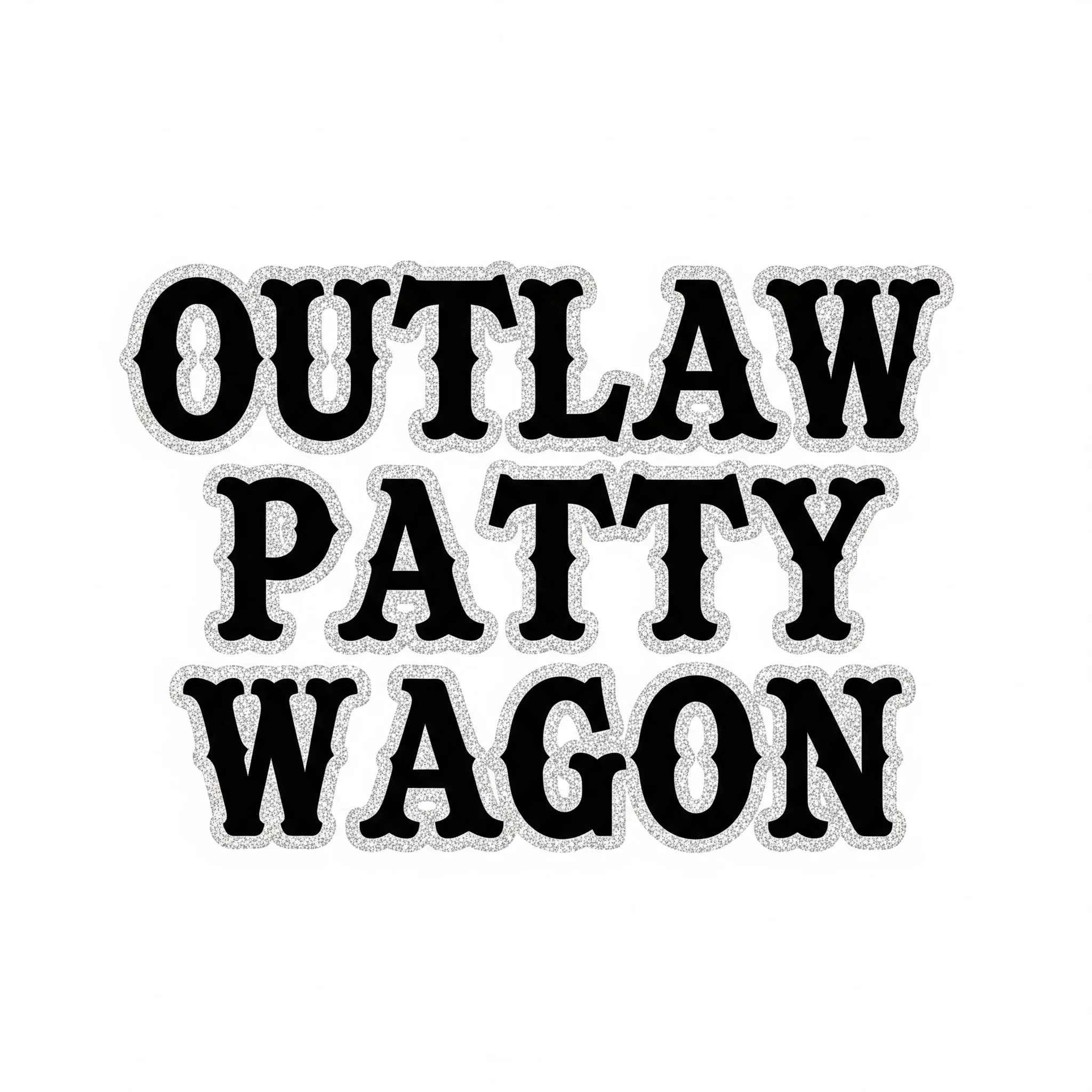 Outlaw Patty Wagon logo design with bold typography