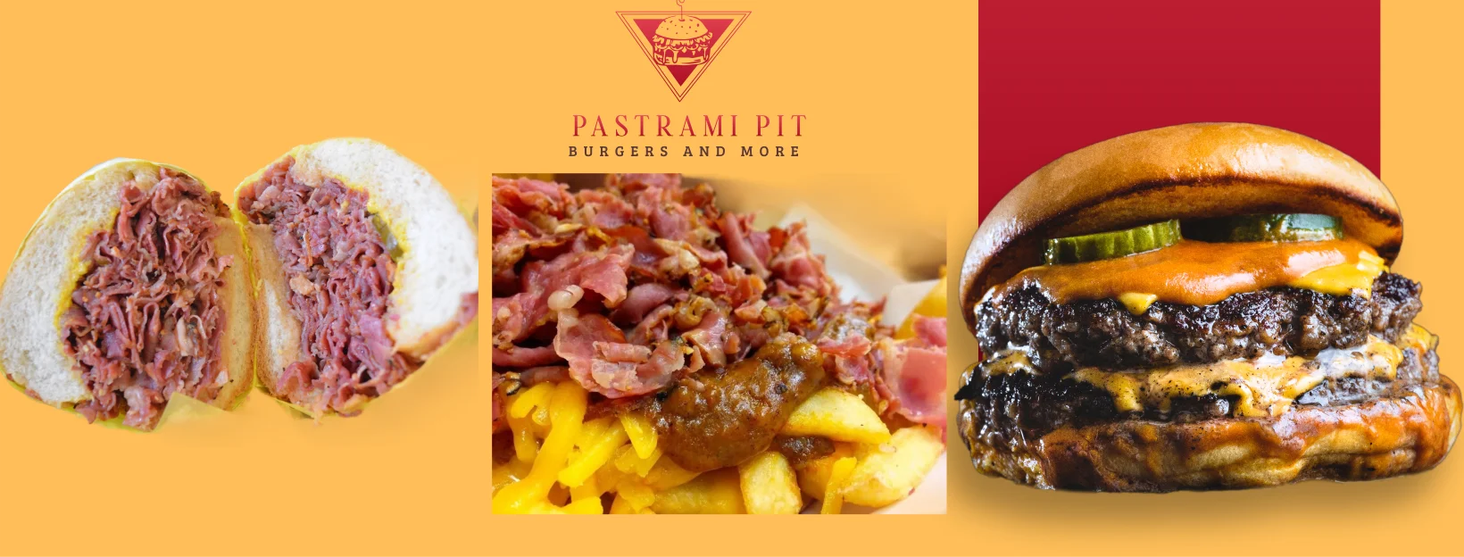 Pastrami sandwich with tender meat on fresh bread