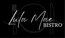 Elegant logo of Lula Mae Bistro with cutlery design