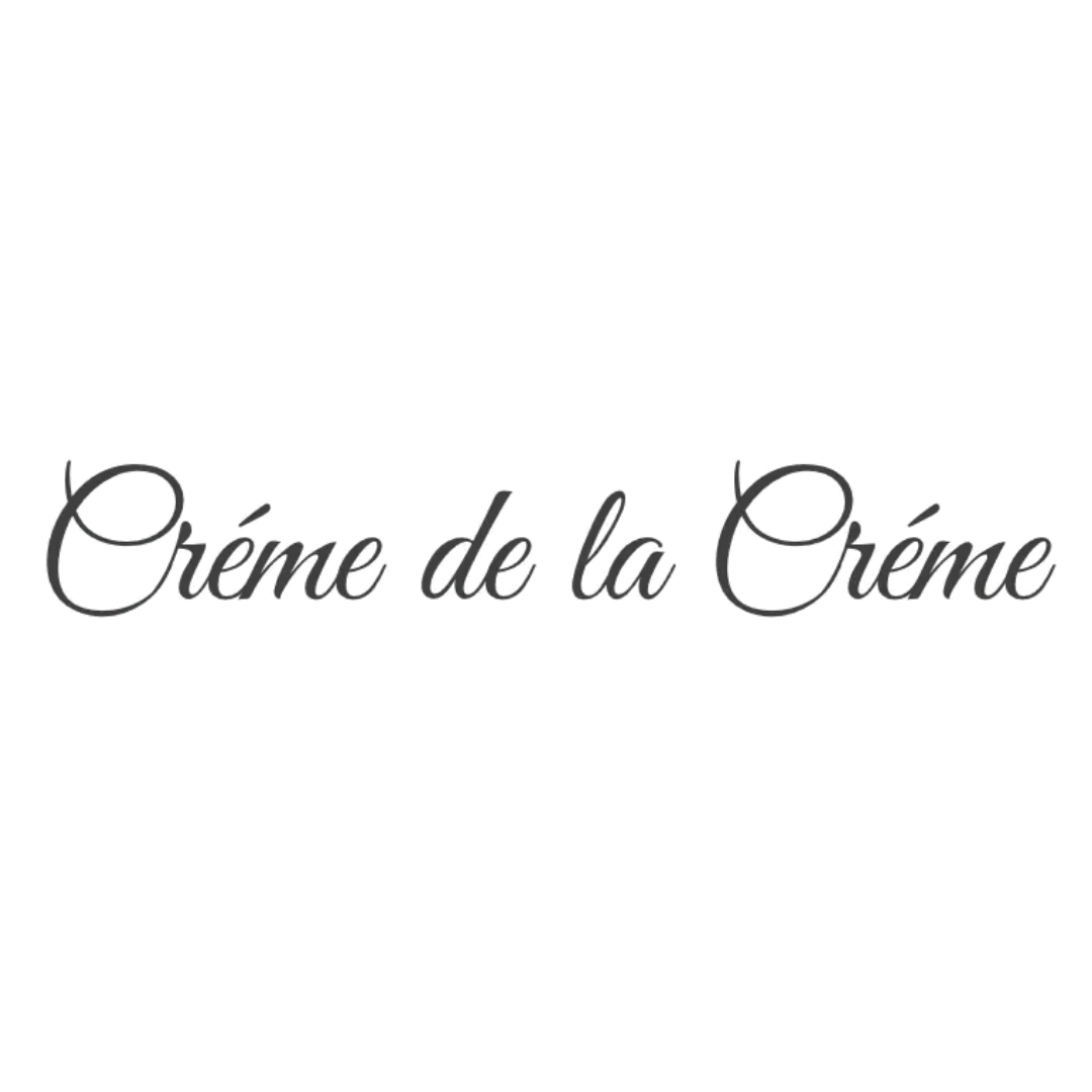 Stylish logo featuring the text 'Crème de la Crème' in elegant script.