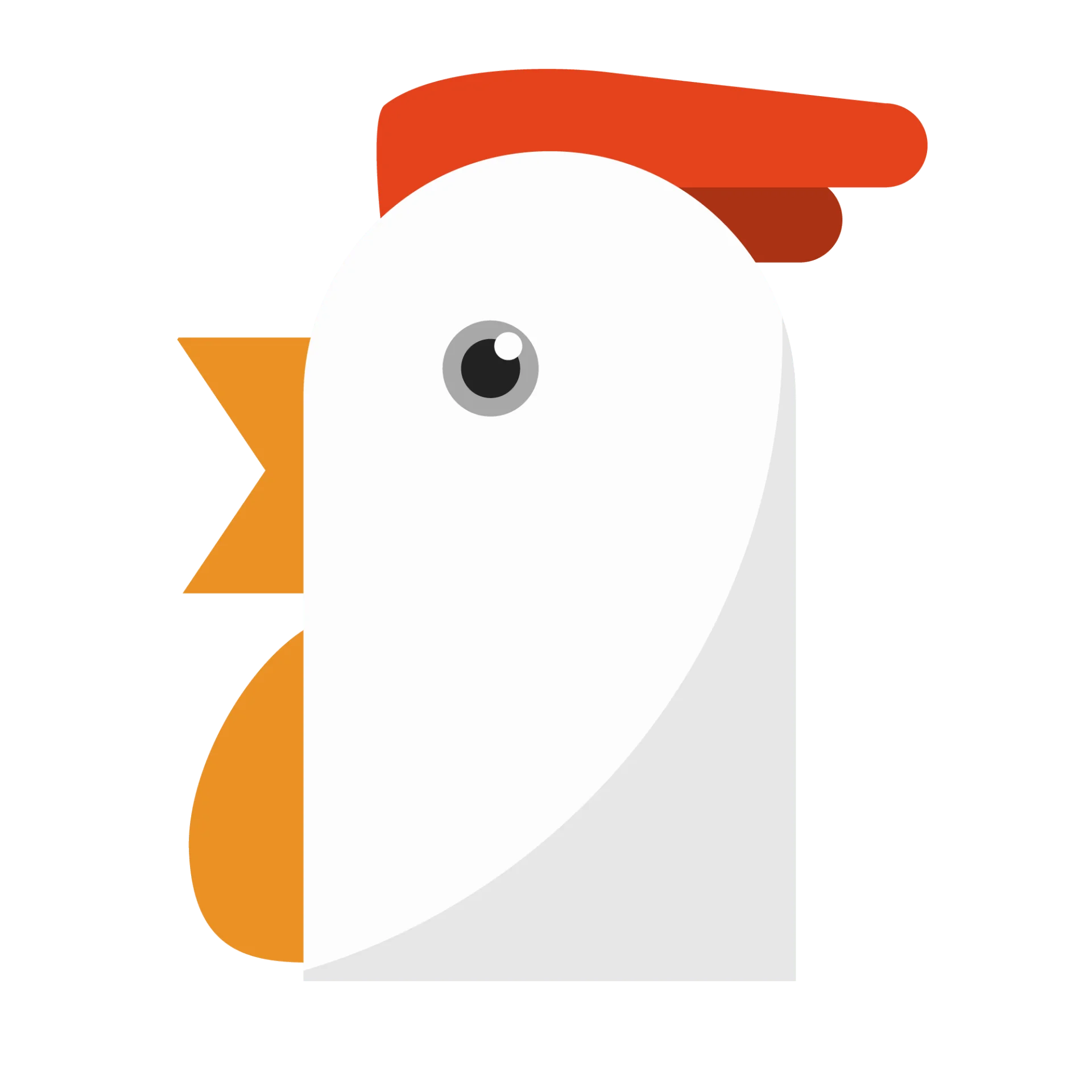 Stylized chicken illustration with vibrant colors