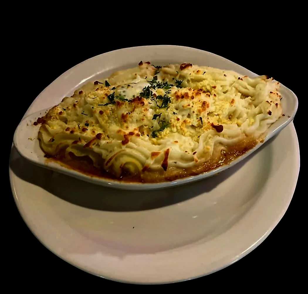 Classic shepherd's pie with creamy mashed potatoes