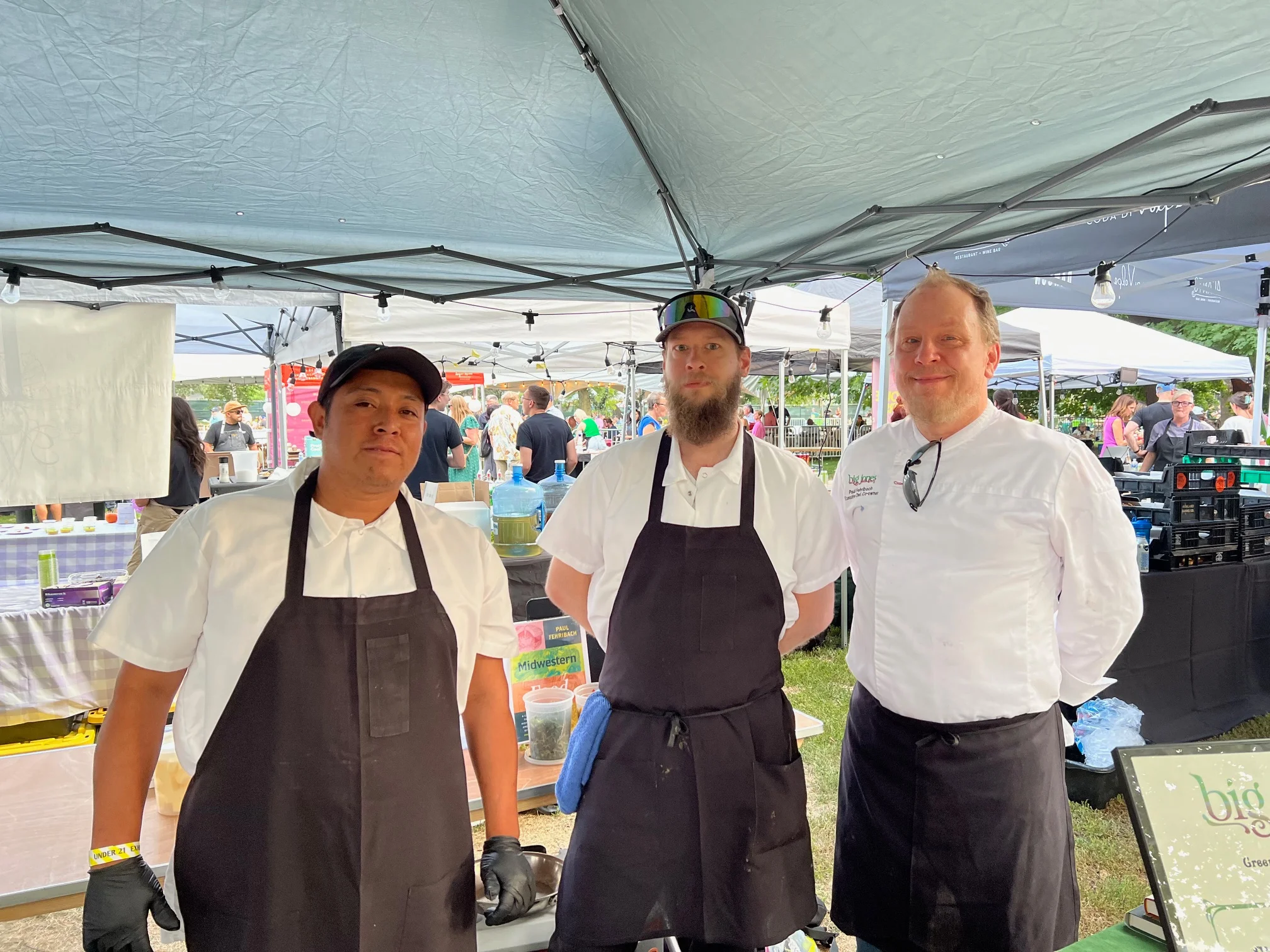 Culinary team at a food festival booth