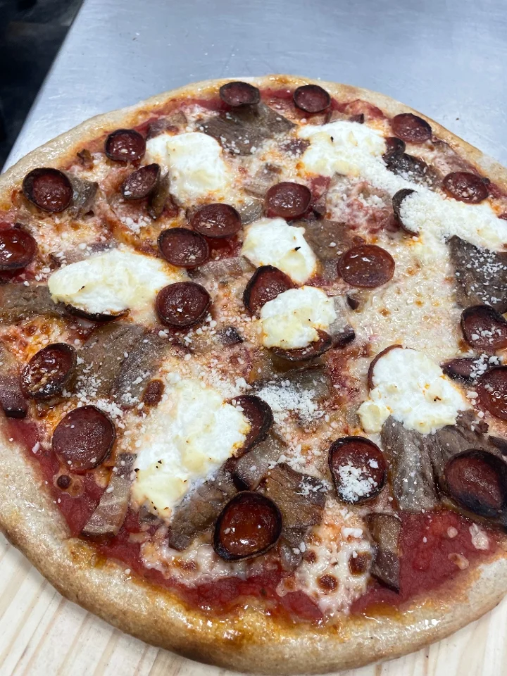 The Patriot's Day Ricotta & Meatlover's Pizza