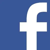 Facebook logo icon on a blue square background
