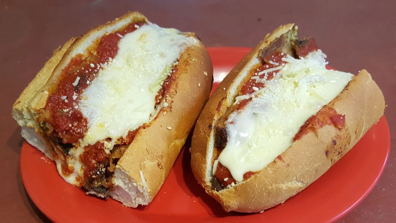Eggplant Parmigiana Sandwich