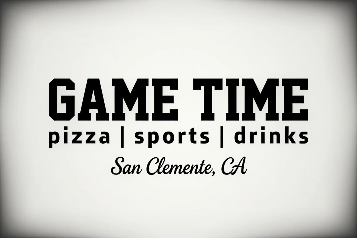 Game Time restaurant logo in San Clemente, CA