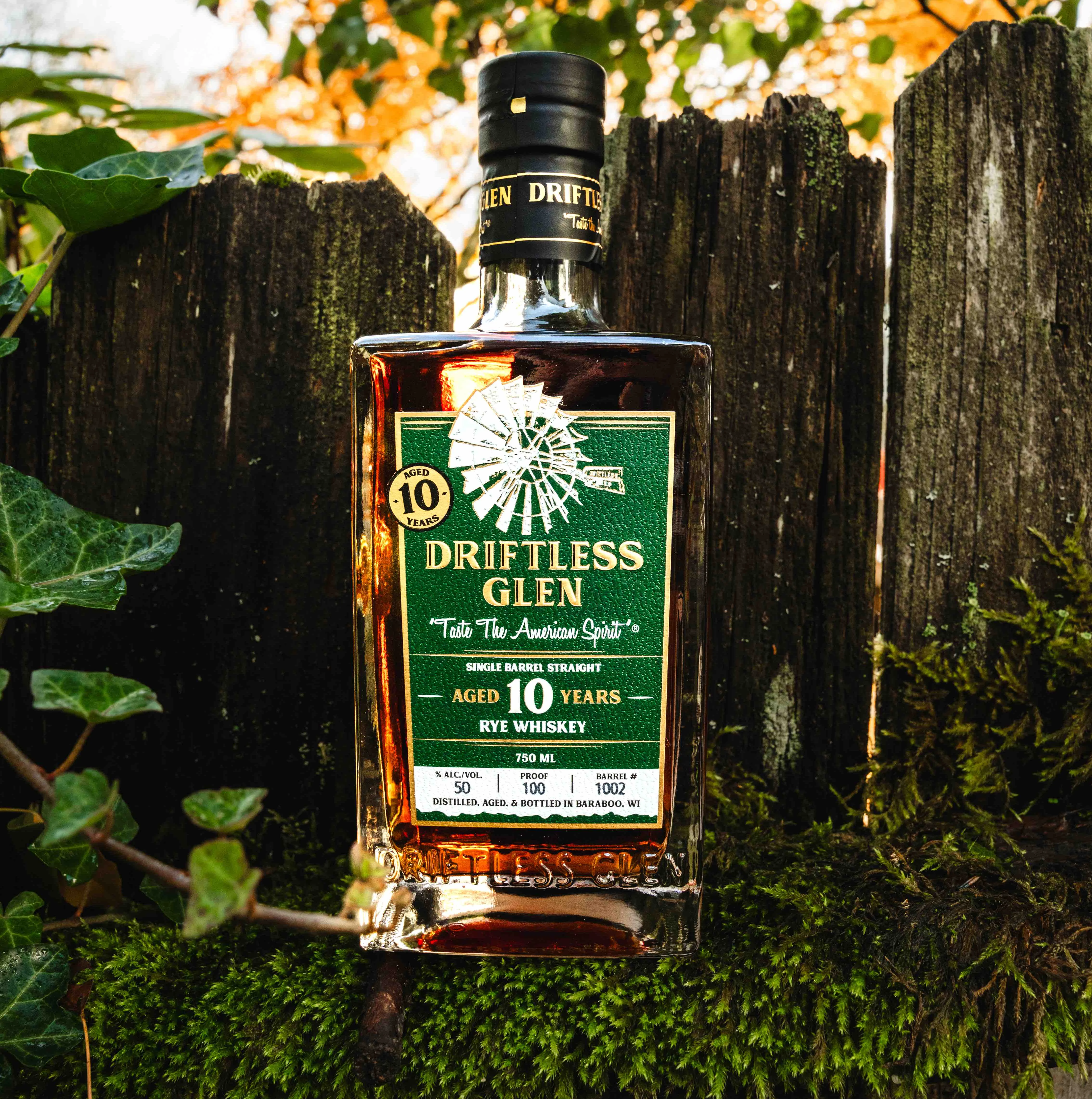 A bottle of 10-Year Rye