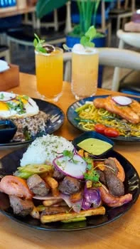 Delicious gourmet dish served in a stylish restaurant setting.
