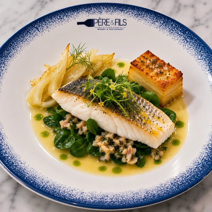Poached Branzino